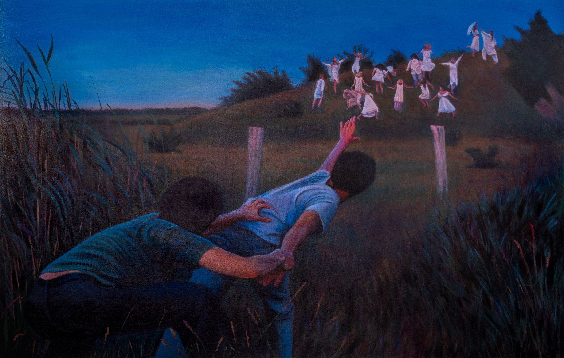 Peter Rolsted — Bjergtaget, 2025. Acrylic on linen.
