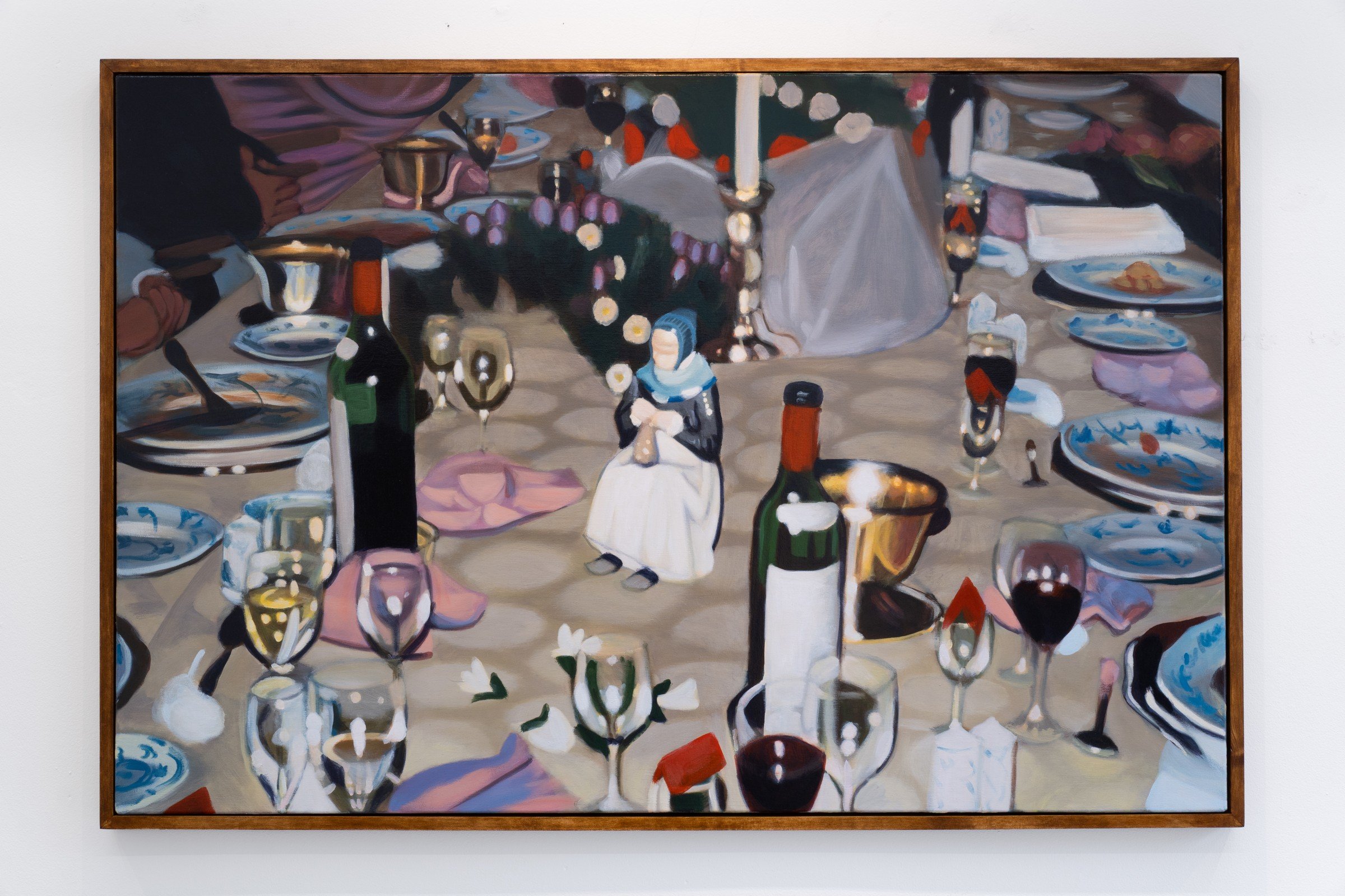 Peter Rolsted — Festens midtpunkt, 2025. Acrylic on linen.