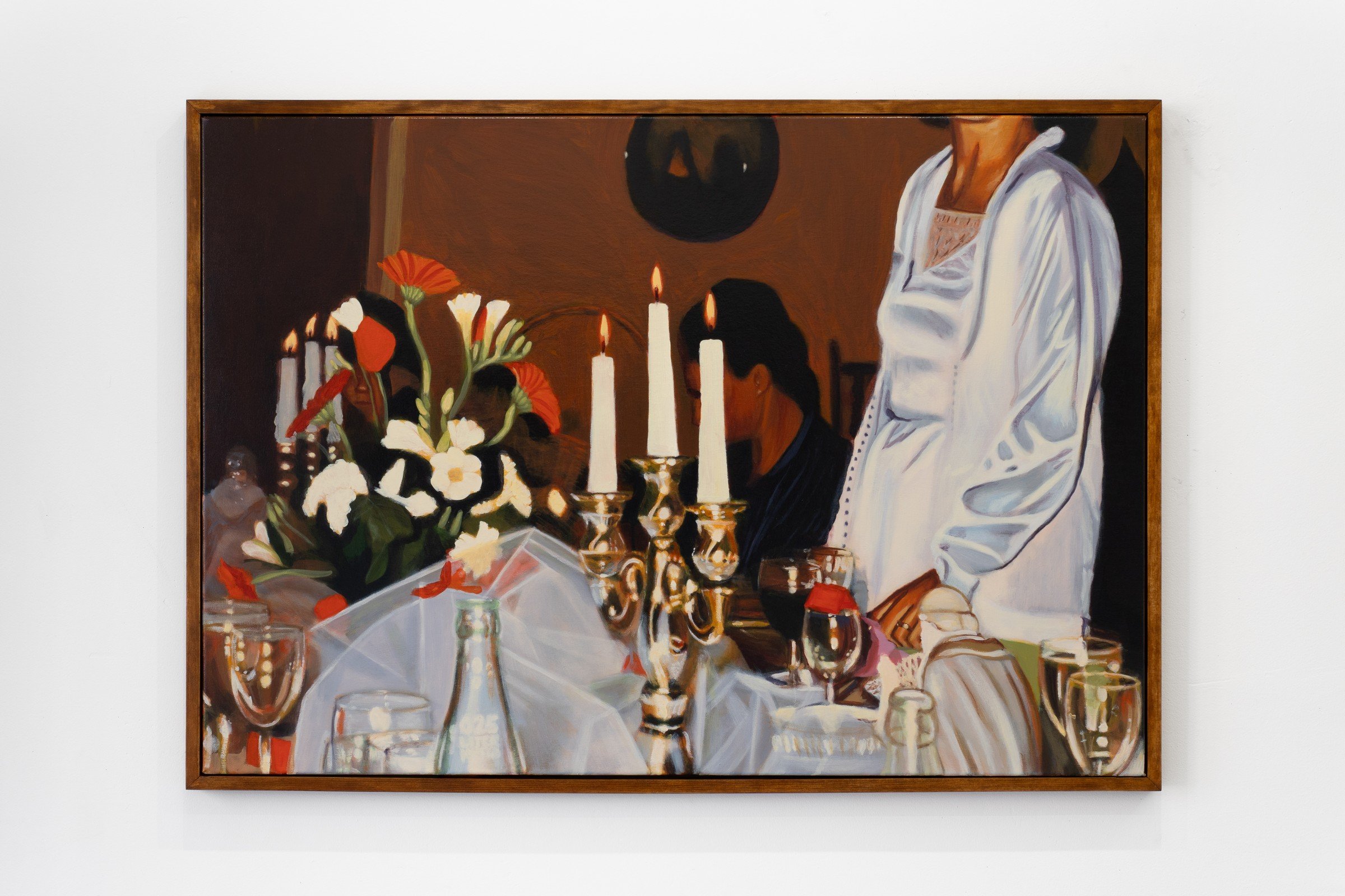 Peter Rolsted — Til lysene brænder ud, 2025. Acrylic on linen.